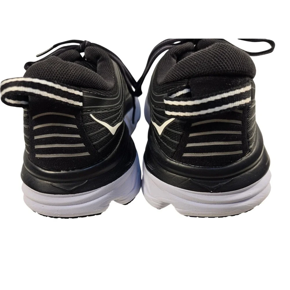Hoka One One Bondi 7 Black White Running Shoes Womens 9 1110519 BBLC Sneaker - Picture 5 of 11